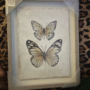 Butterfly Art Print in Wooden Frame